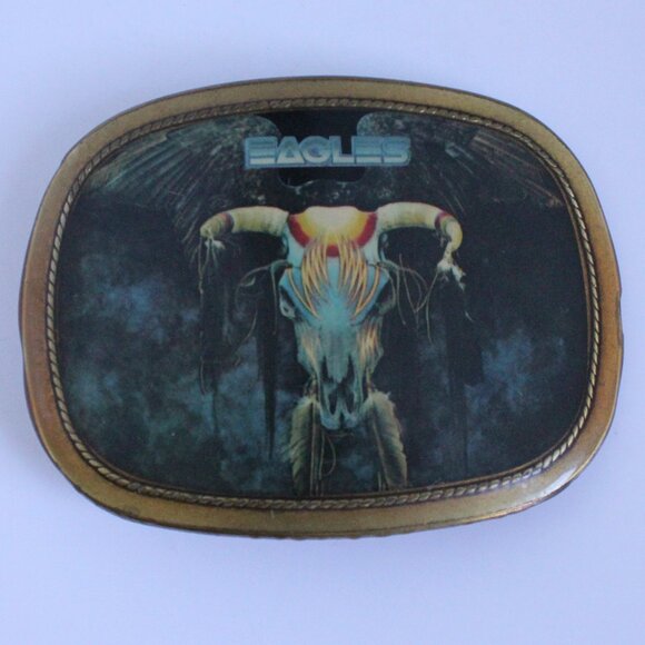Vintage 1977 Pacifica Belt Buckle The Eagles One Of These Nights Album - Picture 1 of 7
